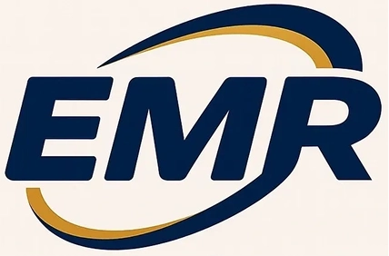 EMR text with curved lines