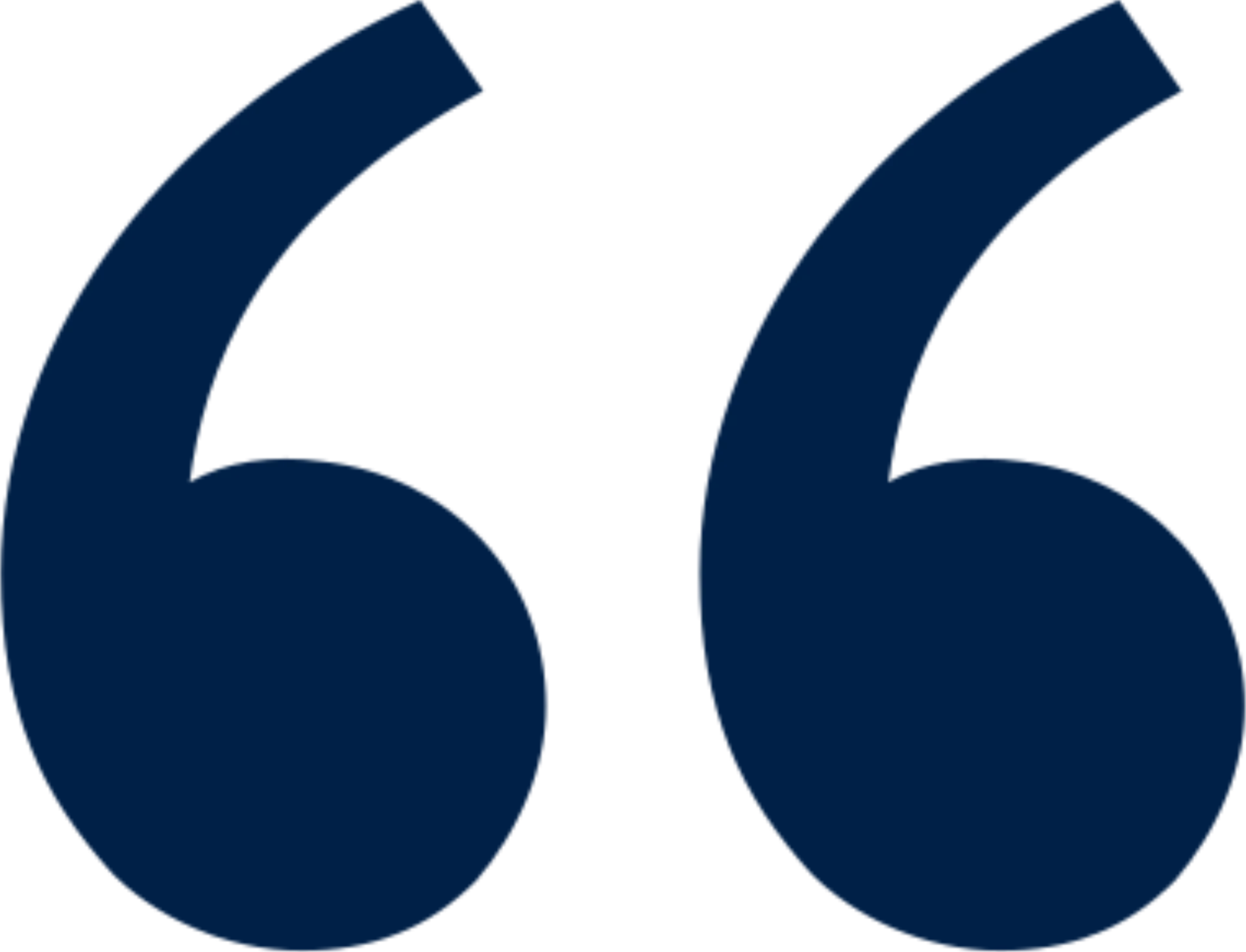 Dark blue speech marks illustration